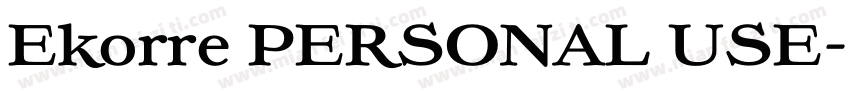 Ekorre PERSONAL USE字体转换